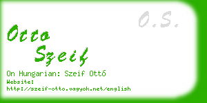 otto szeif business card